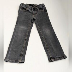 Joe's Jeans Unisex Kids (Size 4) Black Distressed Adjustable Waist Jeans/Denim